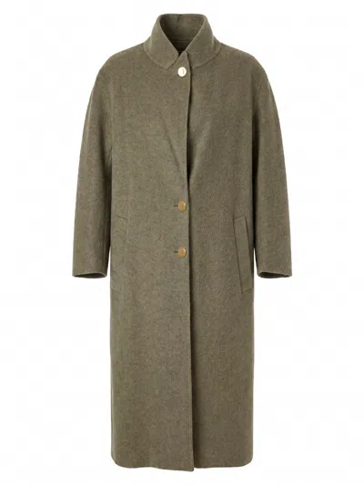 Alberta Ferretti Wool Coat In Green