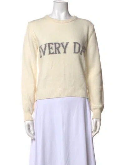 Pre-owned Alberta Ferretti Wool Graphic Print Sweater In Neutral