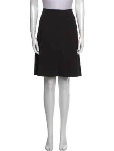 Pre-owned Alberta Ferretti Wool Knee-length Skirt In Black