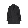 Alberta Ferretti Wool Long Jacket In Black