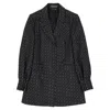 Alberta Ferretti Wool Long Jacket In Black