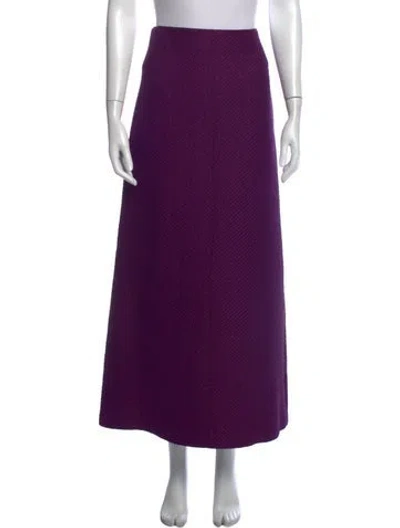Pre-owned Alberta Ferretti Wool Long Skirt In Purple