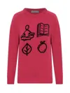 Alberta Ferretti Wool Pullover With Embroidery