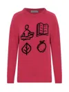 Alberta Ferretti Embroidered Jumper In Pink