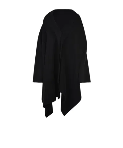 Alberta Ferretti Wool Shawl In Black