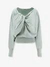 Alberta Ferretti Wool, Silk And Cashmere Sweater In Green