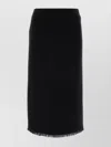 Alberta Ferretti Knitted Virgin Wool Midi Skirt
