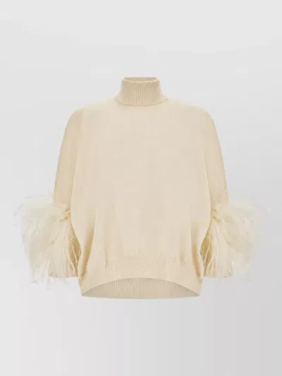 Alberta Ferretti Wool Sweater In White