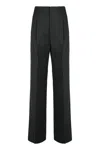 Alberta Ferretti Wool Trousers In Black