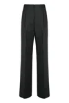 Alberta Ferretti Wool Trousers In Black