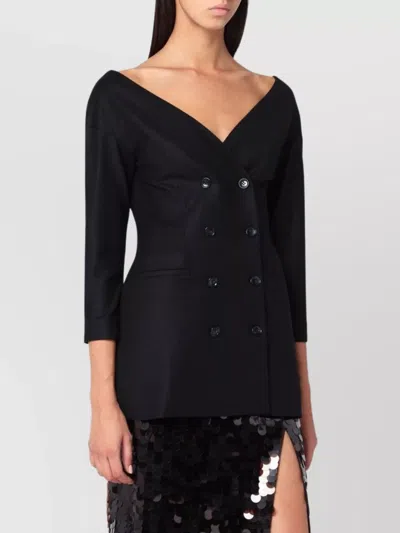 ALBERTA FERRETTI WOOL V NECK JACKET