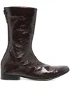 Alberta Ferretti Zip Boots In Brown