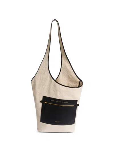 Alberta Ferretti Zipped Pocket Shoulder Bag In Neutral