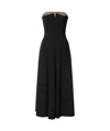 Alberta Ferretti Strapless Flared Dress In Black