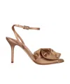 Alberta Ferretti Alberta Ferreti Satin Sandals In Brown