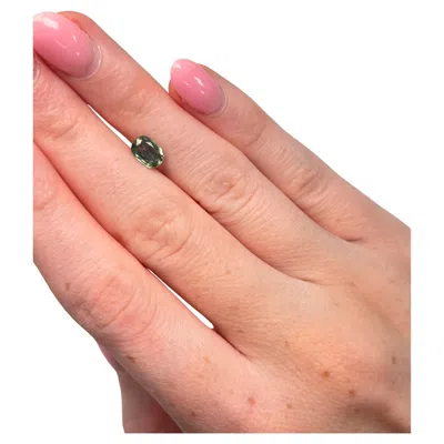 Pre-owned Alberto 1.11 Carat Oval-cut Natural Rich Forest Green Sapphire Loose Gemstone