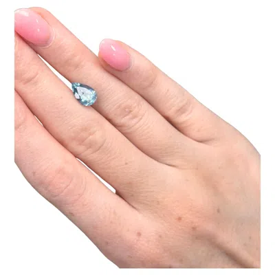 Pre-owned Alberto 1.70 Carat Pear-cut Natural Icy Blue Aquamarine Loose Gemstone