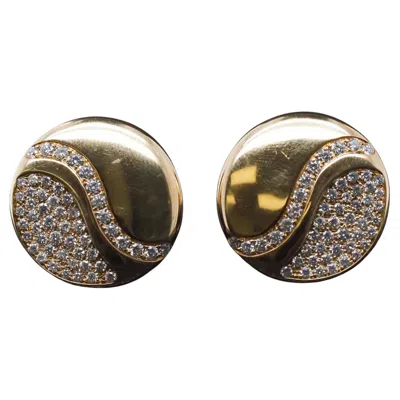 Pre-owned Alberto 18k Yellow Gold  Milani Via Brera Diamond Earrings