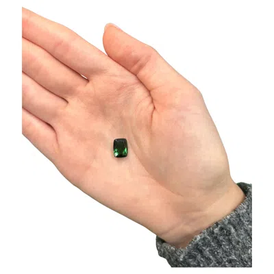 Pre-owned Alberto 2.94 Carat Emerald-cut Natural Deep Forest Green Tourmaline Loose Gemstone