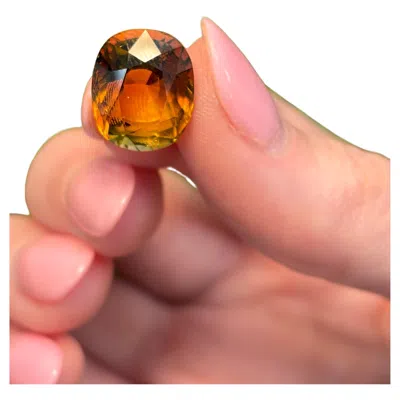 Pre-owned Alberto 8.79 Carat Cushion-cut Natural Rich Brown Tourmaline Loose Gemstone