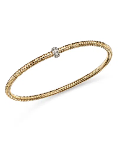 Alberto Amati 14k White & Yellow Gold Diamond Tubogas Stretch Bracelet