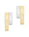 Alberto Amati 14k White & Yellow Gold Double Bar Stud Earrings