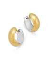 Alberto Amati 14k White & Yellow Gold Huggie Hoop Earrings