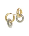 Alberto Amati 14k White & Yellow Think Chain Link Drop Earrings In Multi