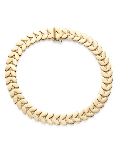 Alberto Amati 14k Yellow Gold Diamond Chevron Link Bracelet