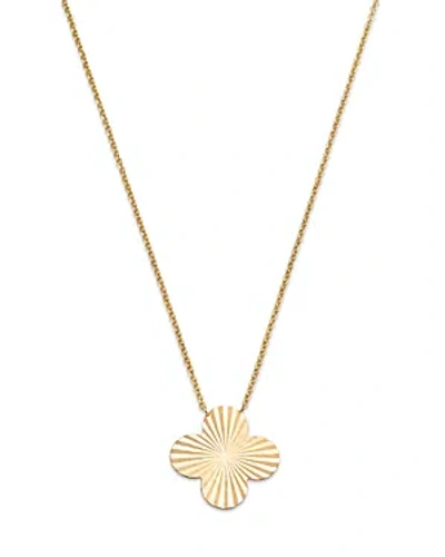 Alberto Amati 14k Yellow Gold Flower Pendant Necklace, 17