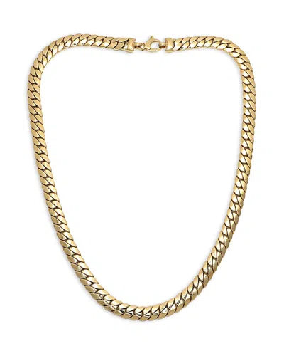 Alberto Amati 14k Yellow Gold Herringbone Curb Link Necklace, 18