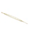 Alberto Amati 14k Yellow Gold Multi Strand Mesh Link Bracelet In Gold