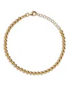 Alberto Amati 14k Yellow Gold Polished Bead Link Bracelet In Gold