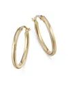 Alberto Amati 14k Yellow Gold Polished Oval Hoop Earrings In Gold