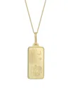 Alberto Amati 14k Yellow Gold Zodiac Dog Tag Pendant Necklace, 18 In Capricorn