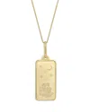Alberto Amati 14k Yellow Gold Zodiac Dog Tag Pendant Necklace, 18 In Gemini