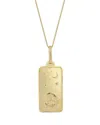 Alberto Amati 14k Yellow Gold Zodiac Dog Tag Pendant Necklace, 18 In Pisces