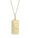 Alberto Amati 14k Yellow Gold Zodiac Dog Tag Pendant Necklace, 18 In Sagittarius