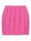 Alberto Audenino Pleated Tailleur Mini Skirt In Nude & Neutrals