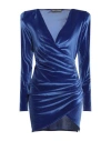 Alberto Audenino Woman Mini Dress Blue Size M Polyester, Elastane In Blue