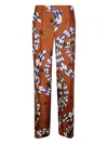 Alberto Biani All-over Printed Trousers In Brown