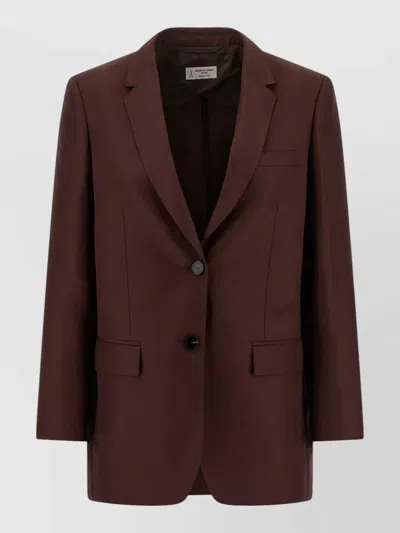 Alberto Biani America Blazer Single Breasted Notch Lapel In Brown