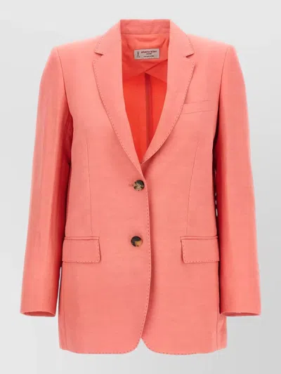 Alberto Biani America Blazer Tailored Jacket Back Vent In Pink