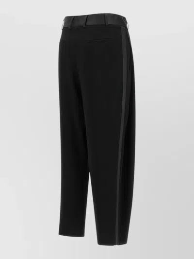 Alberto Biani Asymmetrical Panel Trousers Tailored Stripe Design In Black
