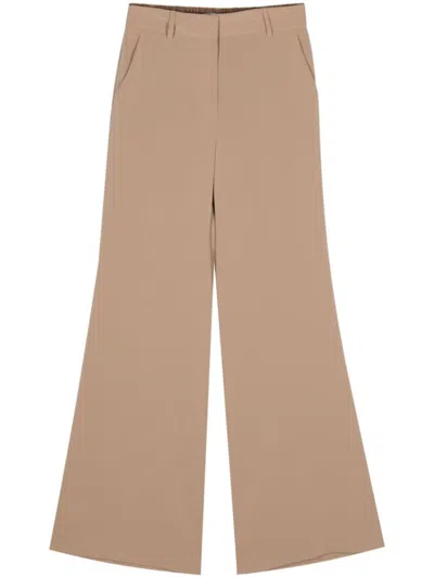 ALBERTO BIANI BEIGE FLARED TAILORED TROUSERS