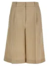 Alberto Biani Linen-blend Shorts In Beige