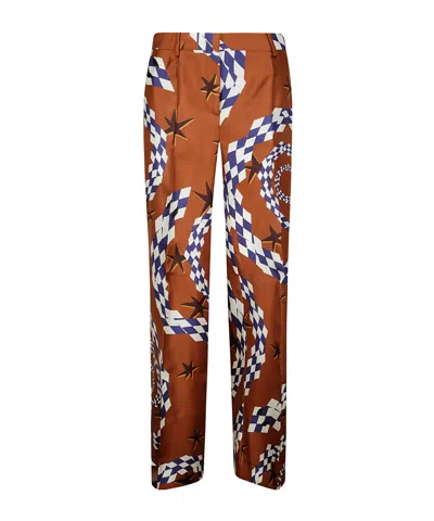 Alberto Biani Belt Loops Slacks In Brown