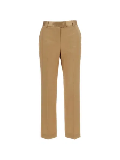 Alberto Biani Belt Trousers In Brown