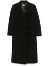 Alberto Biani Single-breasted Wool Coat In Black