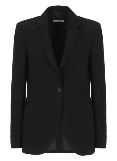 Alberto Biani Black Notched Lapel Single-breasted Tailored Jacket